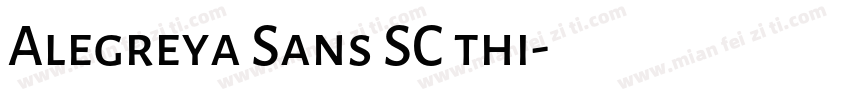 Alegreya Sans SC thi字体转换